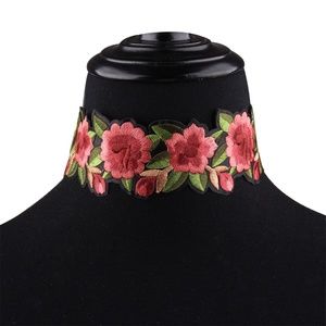 Jewelry - Bohemian Printed Flower Embroidery Choker Necklace Jewelry - Bohemian Printed Flower Embroidery Choker Necklace